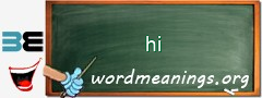 WordMeaning blackboard for hi